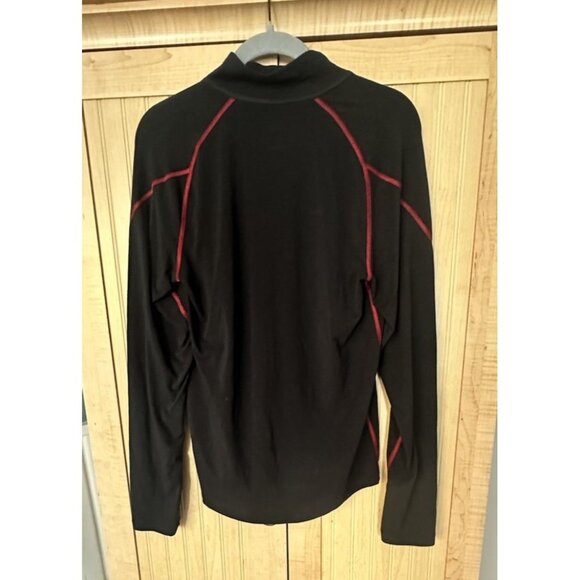 PARADOX Merino Women Small Black 1/4 Zip Dri Release Fresh Guard Thumbholes - Picture 2 of 4